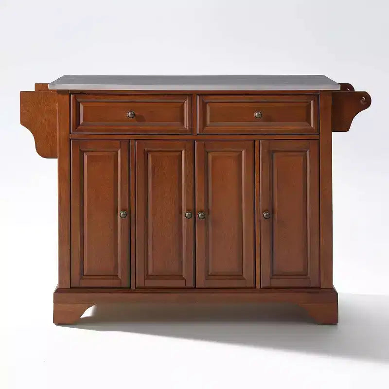 LaFayette Stainless Steel Top Full Size Kitchen Island - Crosley