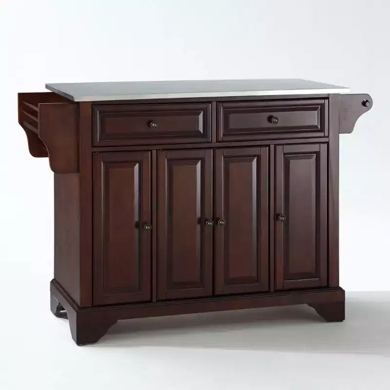 LaFayette Stainless Steel Top Full Size Kitchen Island - Crosley