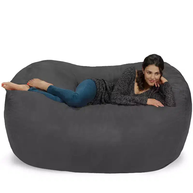 6' Large Bean Bag Lounger with Memory Foam Filling and Washable Cover - Relax Sacks