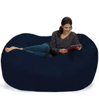 6' Large Bean Bag Lounger with Memory Foam Filling and Washable Cover - Relax Sacks