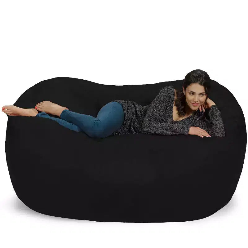 6' Large Bean Bag Lounger with Memory Foam Filling and Washable Cover - Relax Sacks