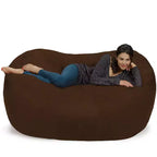 6' Large Bean Bag Lounger with Memory Foam Filling and Washable Cover - Relax Sacks