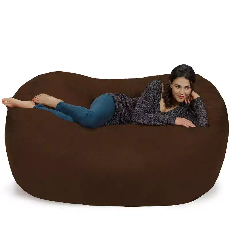 6' Large Bean Bag Lounger with Memory Foam Filling and Washable Cover - Relax Sacks