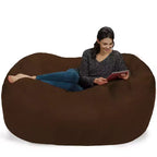 6' Large Bean Bag Lounger with Memory Foam Filling and Washable Cover - Relax Sacks