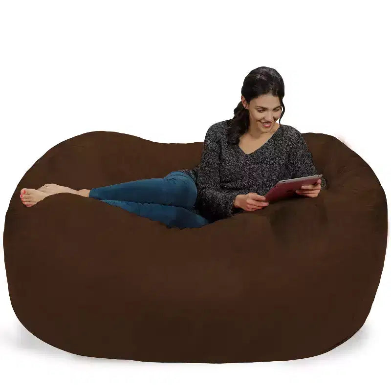 6' Large Bean Bag Lounger with Memory Foam Filling and Washable Cover - Relax Sacks