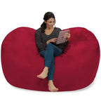 6' Large Bean Bag Lounger with Memory Foam Filling and Washable Cover - Relax Sacks