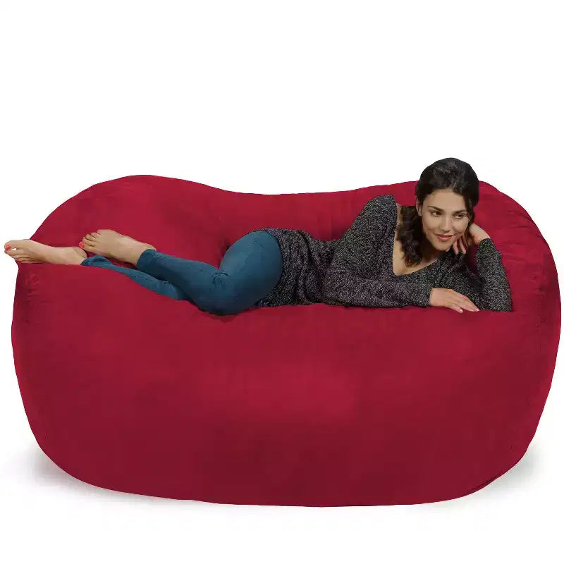 6' Large Bean Bag Lounger with Memory Foam Filling and Washable Cover - Relax Sacks