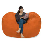 6' Large Bean Bag Lounger with Memory Foam Filling and Washable Cover - Relax Sacks