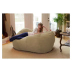 6' Large Bean Bag Lounger with Memory Foam Filling and Washable Cover - Relax Sacks