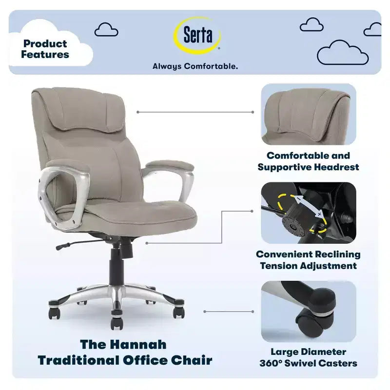 Serta Fabric Executive Chair