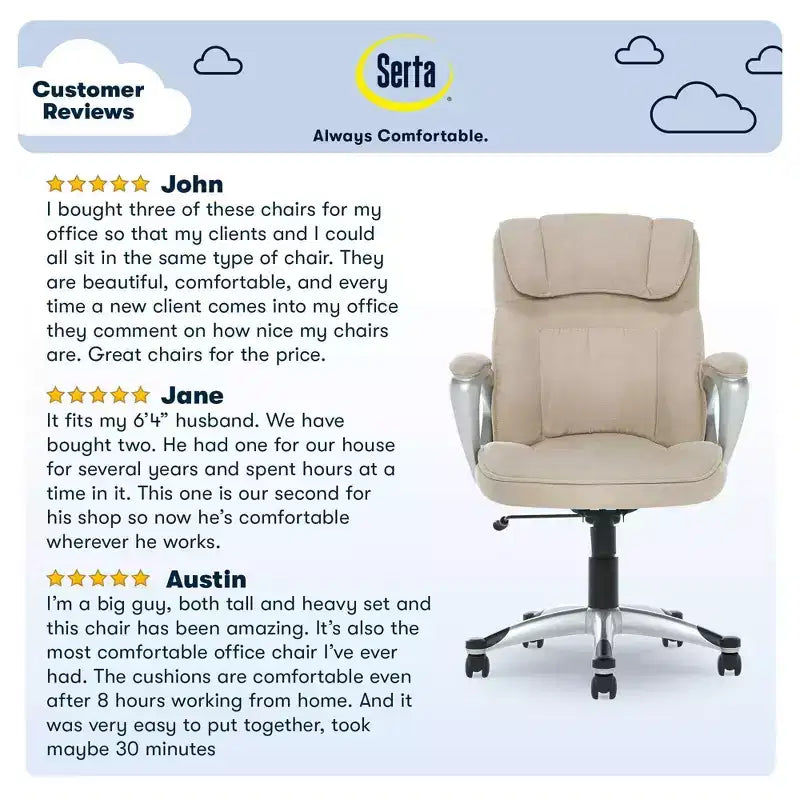 Serta Fabric Executive Chair