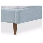 Hannah Mid - Century Modern Fabric Platform Bed - Queen - Baxton Studio