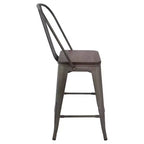Lot de 2 tabourets de bar hauts industriels Oregon 24 po - LumiSource