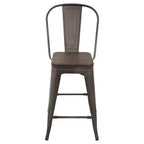 Lot de 2 tabourets de bar hauts industriels Oregon 24 po - LumiSource