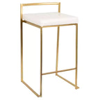 Lot de 2 tabourets de bar contemporains Fuji hauteur comptoir 68,5 cm - Lumisource