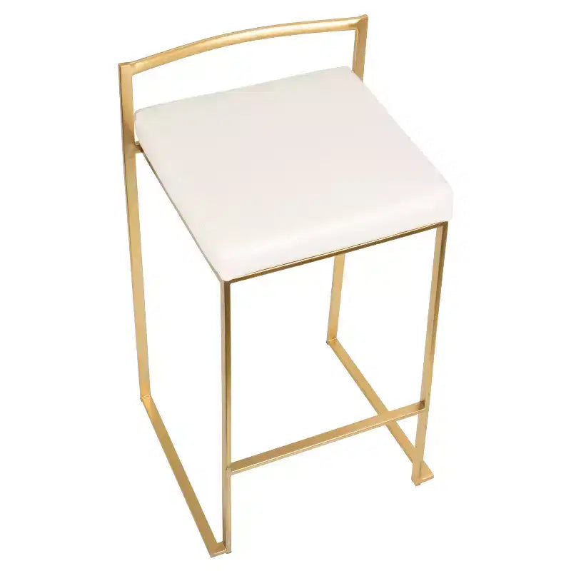 Lot de 2 tabourets de bar contemporains Fuji hauteur comptoir 68,5 cm - Lumisource