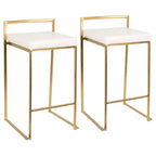 Lot de 2 tabourets de bar contemporains Fuji hauteur comptoir 68,5 cm - Lumisource