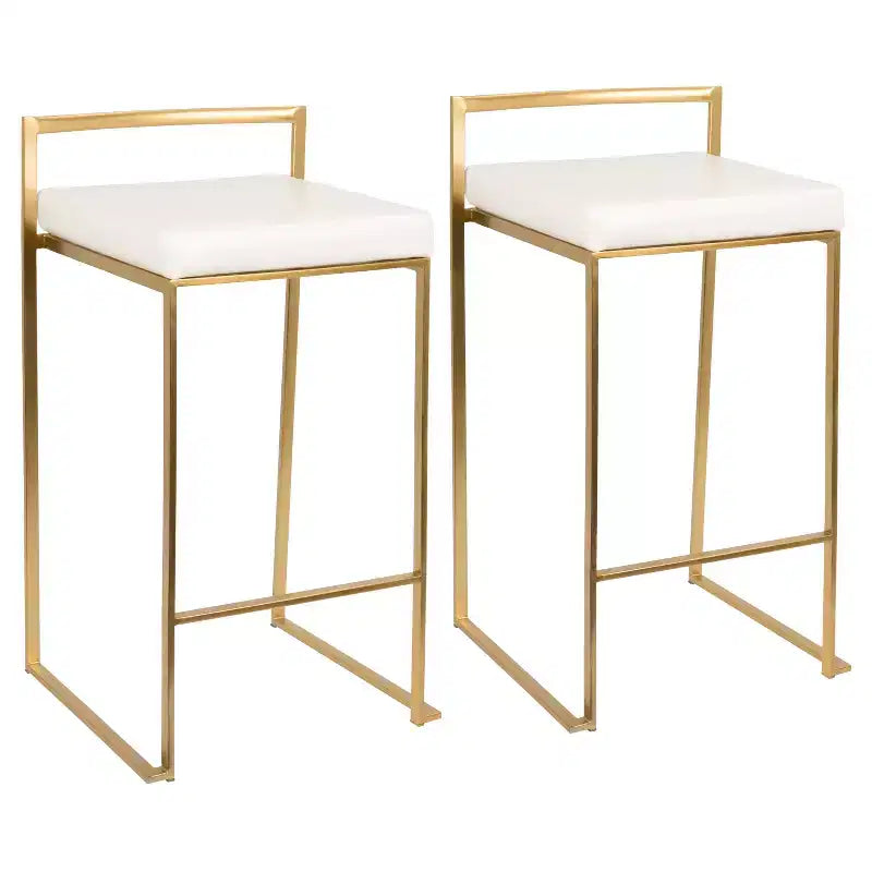Lot de 2 tabourets de bar contemporains Fuji hauteur comptoir 68,5 cm - Lumisource