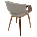 Symphony chaise de salle à manger ou d'appoint moderne du milieu du siècle - LumiSource