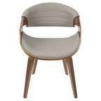 Symphony chaise de salle à manger ou d'appoint moderne du milieu du siècle - LumiSource