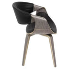 Symphony chaise de salle à manger ou d'appoint moderne du milieu du siècle - LumiSource