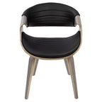 Symphony chaise de salle à manger ou d'appoint moderne du milieu du siècle - LumiSource