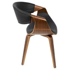 Symphony chaise de salle à manger ou d'appoint moderne du milieu du siècle - LumiSource