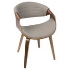 Symphony chaise de salle à manger ou d'appoint moderne du milieu du siècle - LumiSource