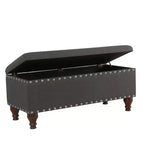 Large Storage Bench with Nailhead Trim - HomePop