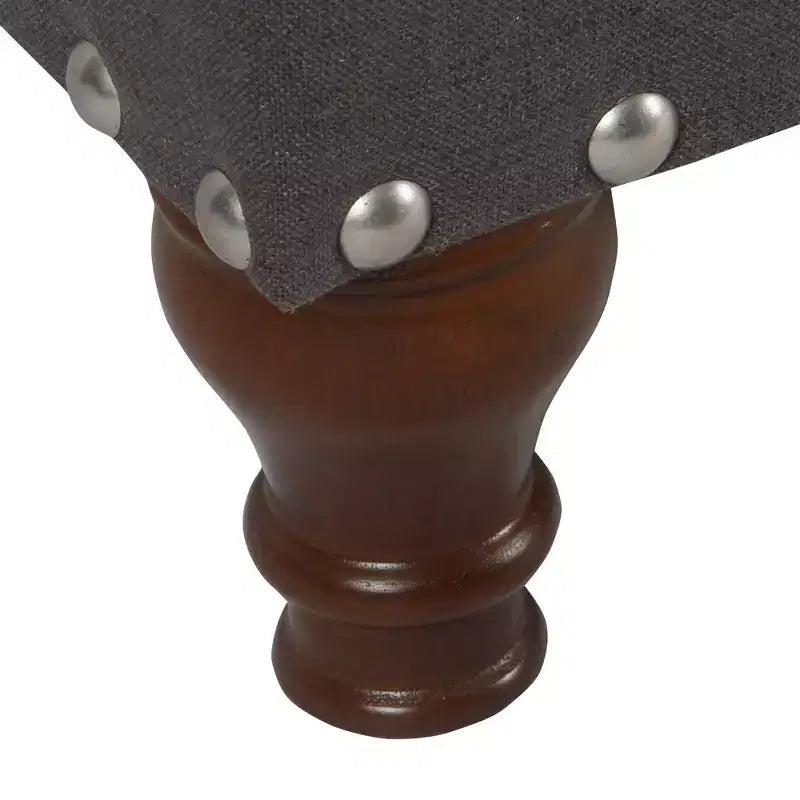 Large Storage Bench with Nailhead Trim - HomePop