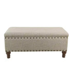Large Storage Bench with Nailhead Trim - HomePop