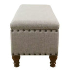 Large Storage Bench with Nailhead Trim - HomePop