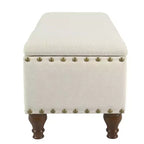 Large Storage Bench with Nailhead Trim - HomePop