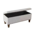Large Storage Bench with Nailhead Trim - HomePop