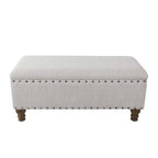 Large Storage Bench with Nailhead Trim - HomePop