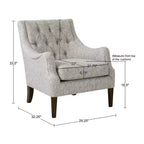 Fauteuil d'appoint capitonné Cassie - Madison Park