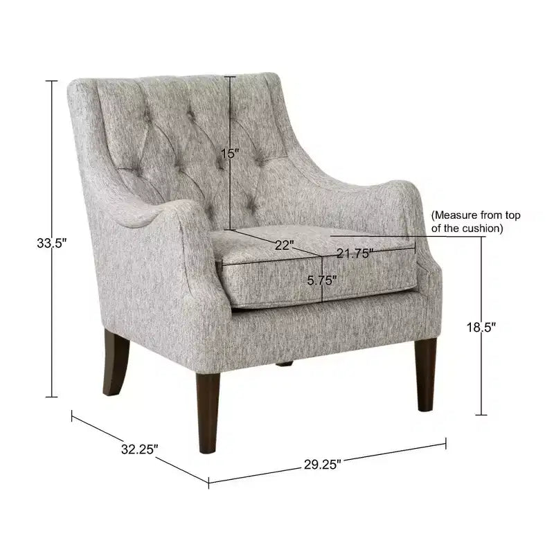 Fauteuil d'appoint capitonné Cassie - Madison Park