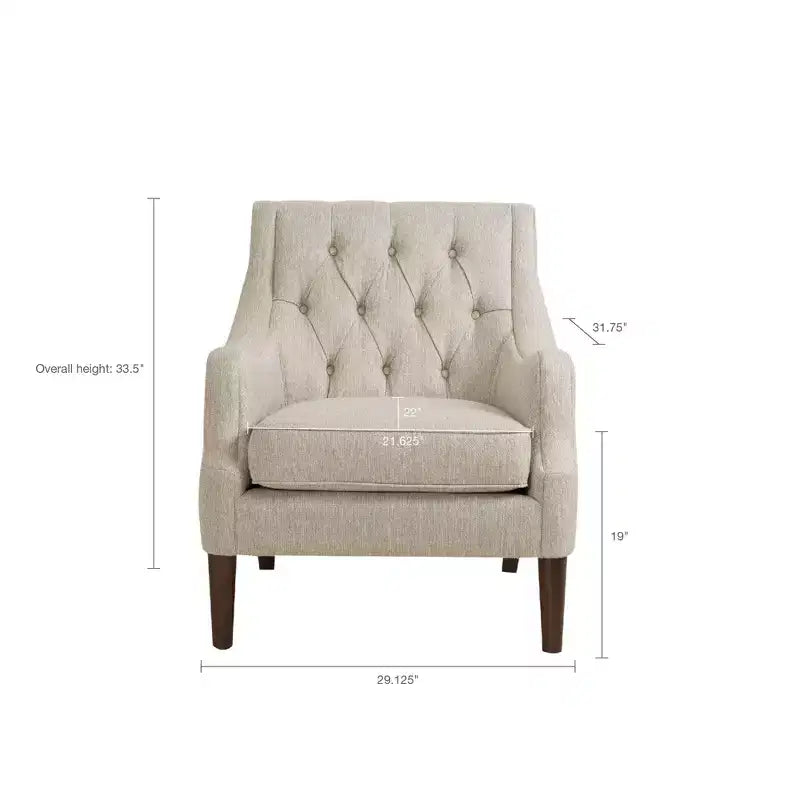 Fauteuil d'appoint capitonné Cassie - Madison Park