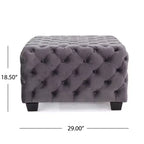 Pouf en velours Jaymee - Christopher Knight Home