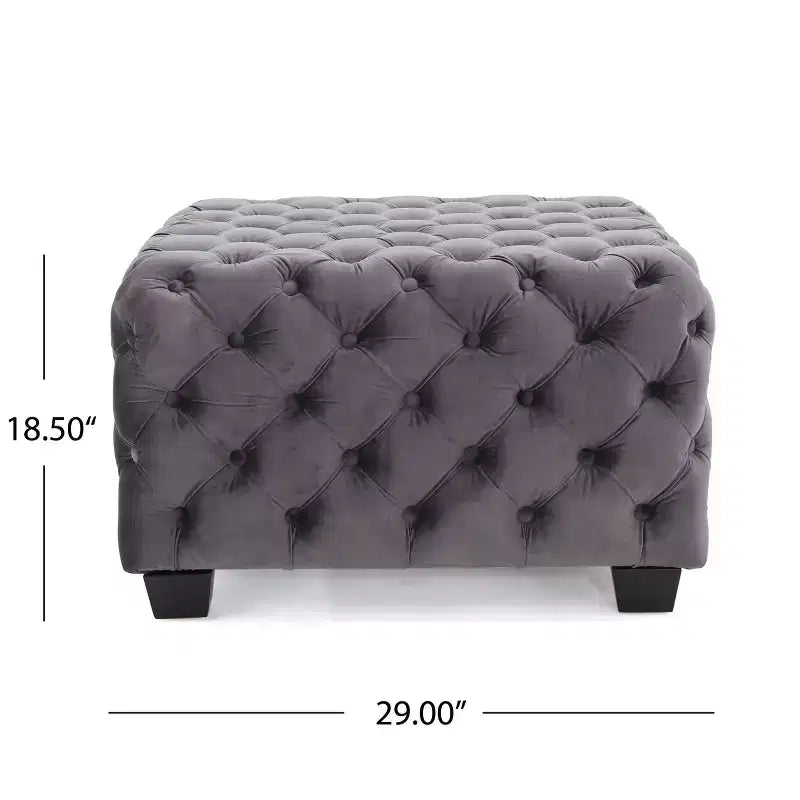 Pouf en velours Jaymee - Christopher Knight Home