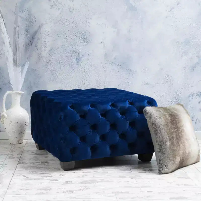 Pouf en velours Jaymee - Christopher Knight Home