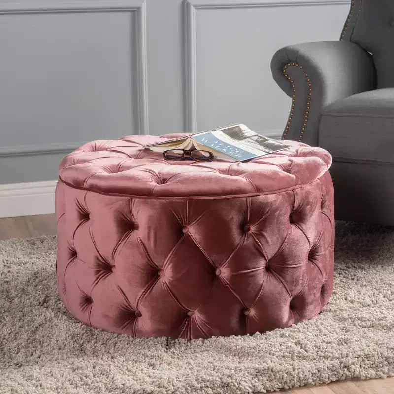 Zelfa New Velvet Ottoman - Christopher Knight Home
