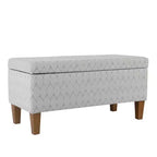 Large Textured Storage Bench - HomePop