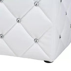 Pouf capitonné en similicuir Stacey, style moderne et contemporain - Baxton Studio