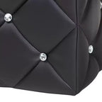 Pouf capitonné en similicuir Stacey, style moderne et contemporain - Baxton Studio