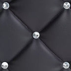 Pouf capitonné en similicuir Stacey, style moderne et contemporain - Baxton Studio