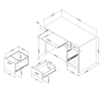 Gascony Wood Computer Desk with Drawers - South Shore