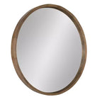 Kate and Laurel Hutton Round Decorative Wood Frame Wall Mirror