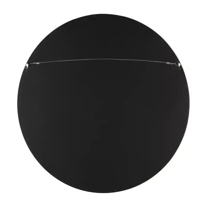 Kate and Laurel Hutton Round Decorative Wood Frame Wall Mirror