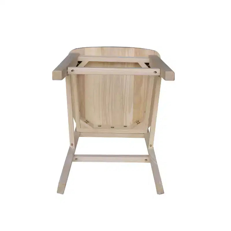 Tabouret de bar Mission à dossier plein, hauteur comptoir, non fini - International Concepts